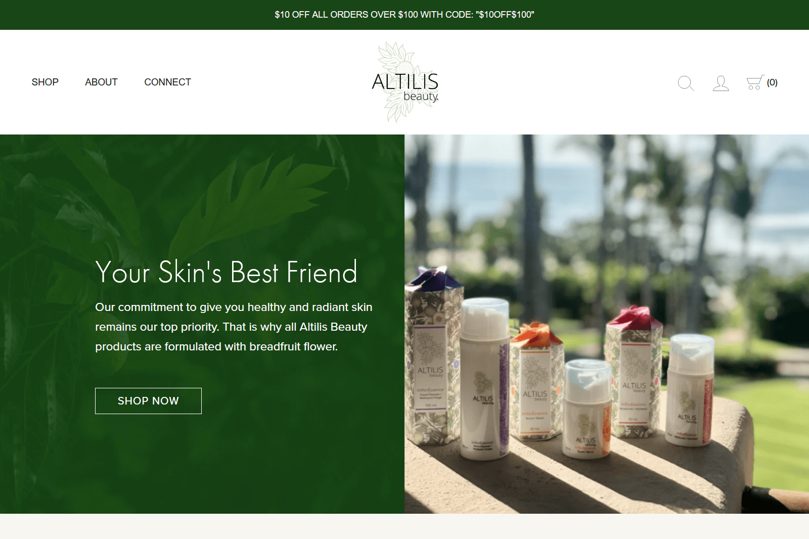 Altilis Beauty storefront screenshot