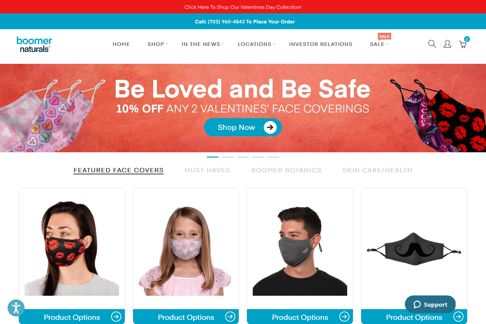 Boomer Naturals storefront screenshot